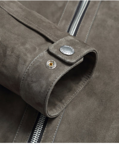 Chaqueta de Cuero Gamuza Genuina Premium para Hombre - Estilo Biker Otoño - Image 49