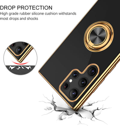 Funda Protectora M54 con Anillo 6D y Soporte Magnético - Silicona Electrochapada - Image 12