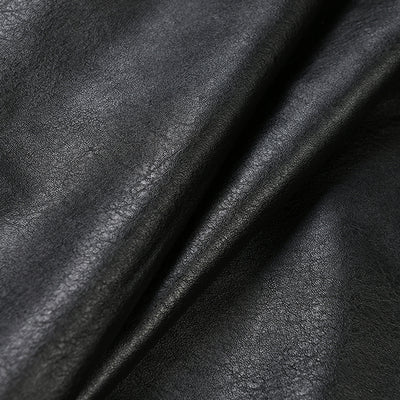 Abrigo de Cuero PU Ajustado Efecto Delgadez Negro - Elegante y Versátil - Image 24