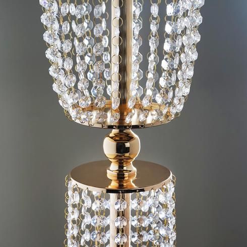 Candelabro Cristal Plateado para Eventos - Decoración Elegante para Bodas y Banquetes - Image 22