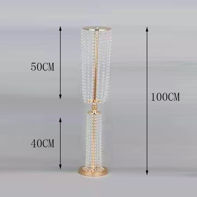 Candelabro Cristal Plateado para Eventos - Decoración Elegante para Bodas y Banquetes - Image 24