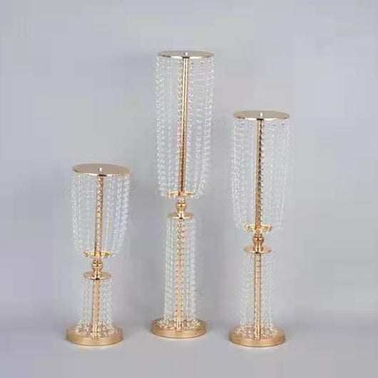 Candelabro Cristal Plateado para Eventos - Decoración Elegante para Bodas y Banquetes - Image 25