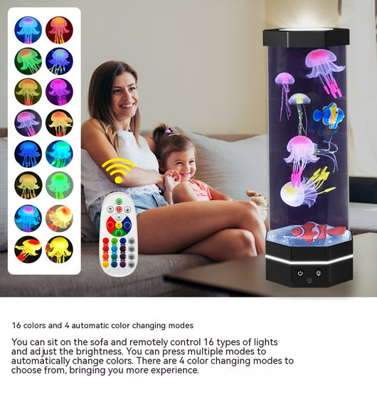 Lámpara Medusa Lava 17 Colores con Control Remoto - Luz Nocturna Proyectora USB - Image 10
