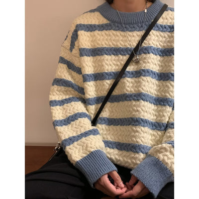 Suéter Cuello Redondo para Niño con Rayas Diseño Moderno - Image 10