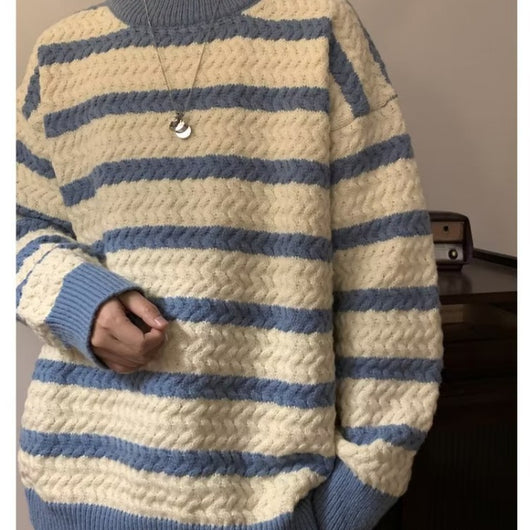 Suéter Cuello Redondo para Niño con Rayas Diseño Moderno - Image 12