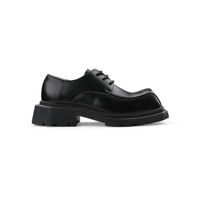Zapatos de Cuero Mujer Cabeza Cuadrada Suela Gruesa Estilo Casual - Image 13