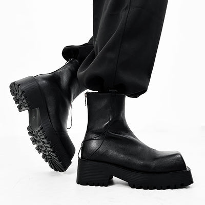 Botas Martin Cuadradas para Hombre con Suela Gruesa - Estilo Europeo Unisex - Image 10