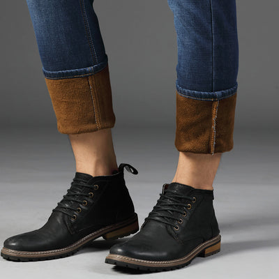 Jeans Casuales Elásticos de Forro Polar para Hombre - Image 19