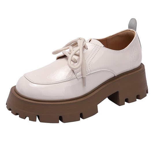 Zapatos de Cuero Estilo Británico con Cordones para Mujer - Image 9