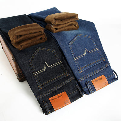 Jeans Casuales Elásticos de Forro Polar para Hombre - Image 25