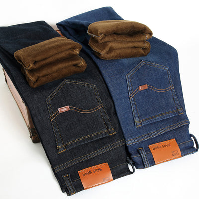 Jeans Casuales Elásticos de Forro Polar para Hombre - Image 26