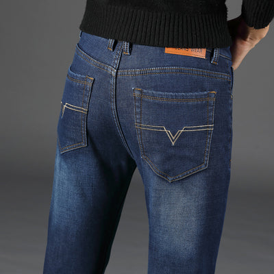 Jeans Casuales Elásticos de Forro Polar para Hombre - Image 30