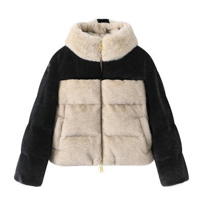 Chaqueta Acolchada Vintage Panda Suelta con Capucha para Mujer - Image 19