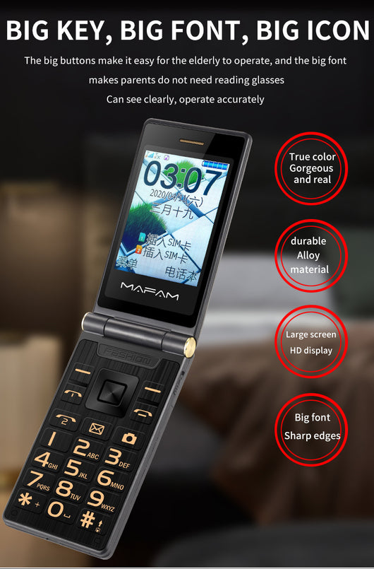 Teléfono Móvil Dual Pantalla para Adultos Mayores con Conectividad Total - Image 13