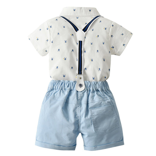 Pantalón Corto Caballero Británico con Tirantes - Conjunto Veraniego de 2 Piezas - Image 14