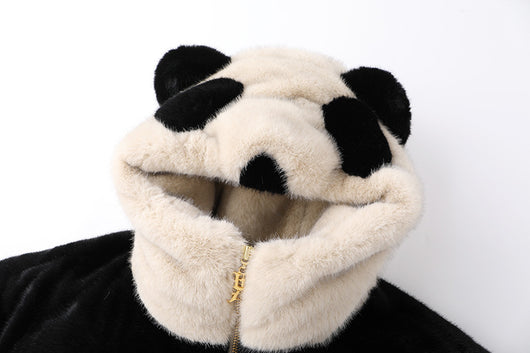 Chaqueta Acolchada Vintage Panda Suelta con Capucha para Mujer - Image 31