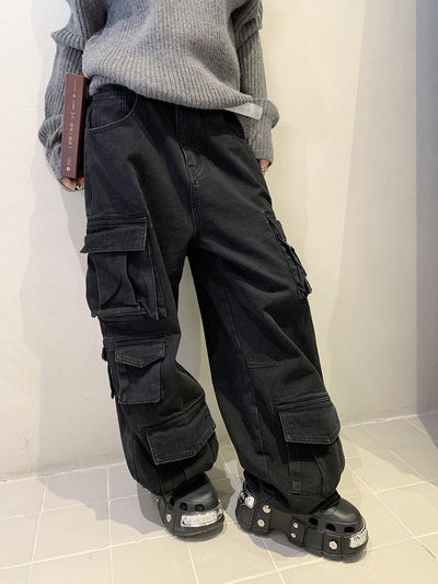Pantalones Anchos Tipo Street Work con Costura en Bolsillos para Mujer - Image 9