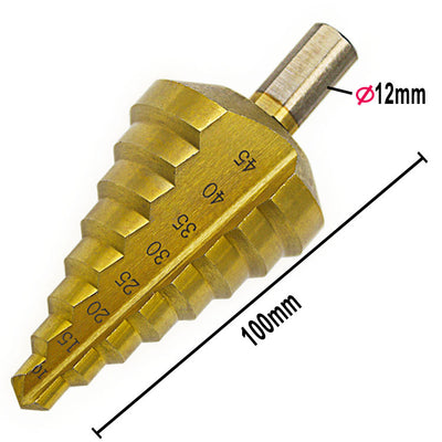 Broca Escalonada de Acero 10-45mm para Perforación Profesional en Madera y Metal - Image 20
