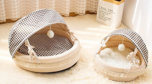 Cama Nido para Gatos Cuatro Estaciones con Diseño de Enrejado - Image 12