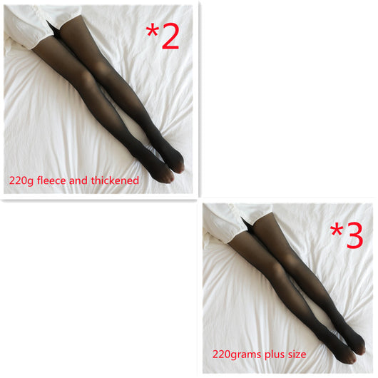 Leggins Térmicos Translúcidos Talla Grande con Forro Polar para Invierno - Image 50