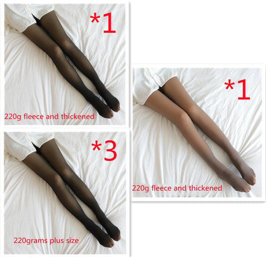 Leggins Térmicos Translúcidos Talla Grande con Forro Polar para Invierno - Image 57