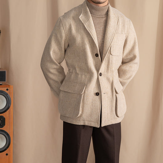 Chaqueta Safari Tweed Retro con Solapa Británica Teda - Image 18
