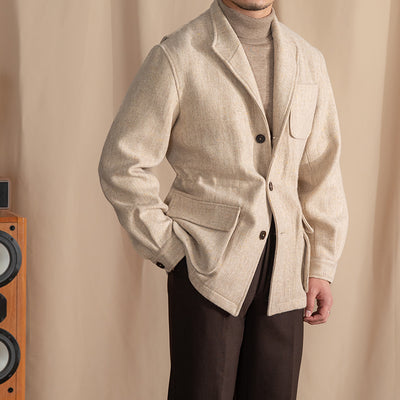 Chaqueta Safari Tweed Retro con Solapa Británica Teda - Image 21