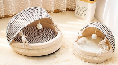 Cama Nido para Gatos Cuatro Estaciones con Diseño de Enrejado - Image 18