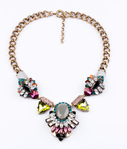 Collar Colgante de Temperamento Facial para Damas