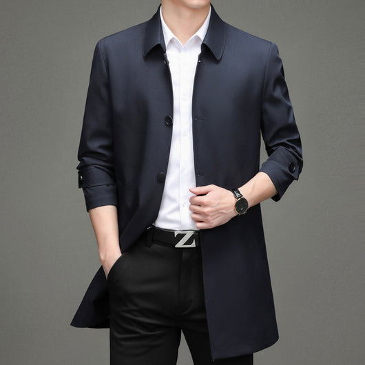 Abrigo Impermeable Acolchado para Hombre Talla Mediana Largo Casual - Image 11