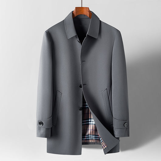 Abrigo Impermeable Acolchado para Hombre Talla Mediana Largo Casual - Image 13