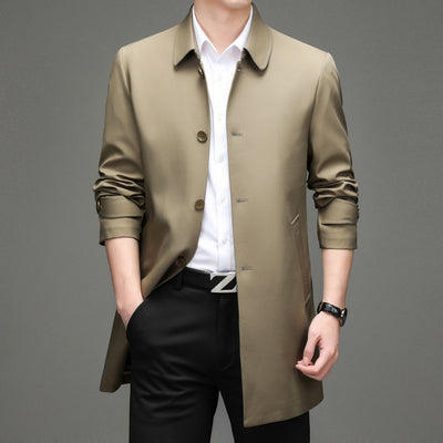 Abrigo Impermeable Acolchado para Hombre Talla Mediana Largo Casual - Image 14