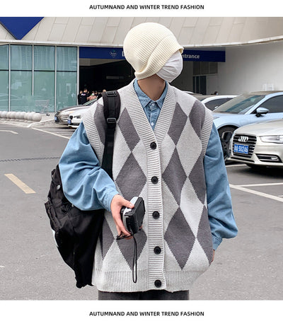 Chaleco de Lana V-Escote para Hombre - Comodidad Otoño e Invierno - Image 17