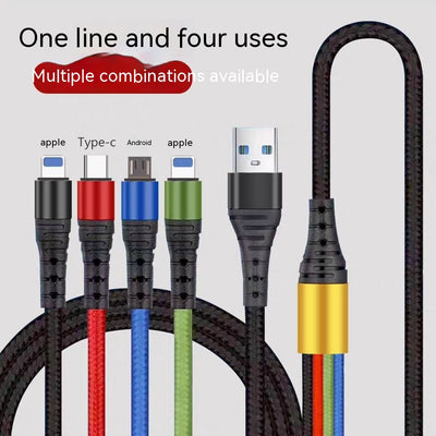 Cable de Carga 4 en 1 Multifunción - Dual Android y Doble Lightning 12M - Image 11