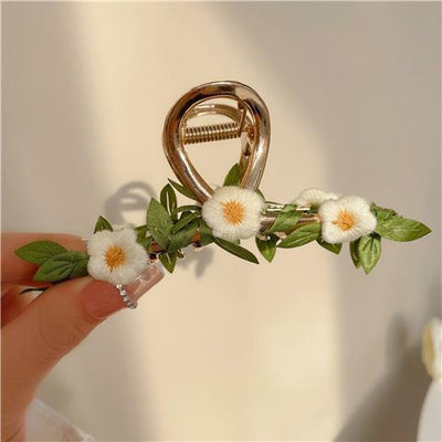 Pinzas Retro Flores y Hojas Tiburón para Cabello - Image 9