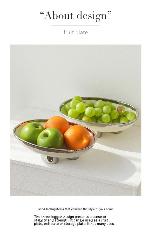 Plato de Frutas Minimalista de Cerámica Artesanal con Tres Patas - Image 34