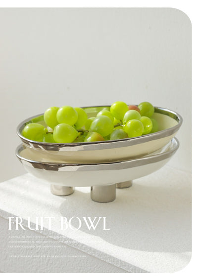 Plato de Frutas Minimalista de Cerámica Artesanal con Tres Patas - Image 40