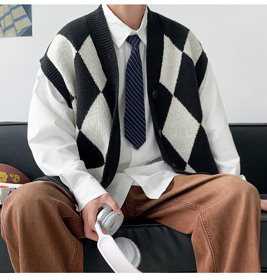Chaleco de Lana V-Escote para Hombre - Comodidad Otoño e Invierno - Image 26
