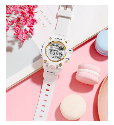 Reloj Electrónico para Niñas Impermeable con Cierre de Botón - Casual y Moderno - Image 9