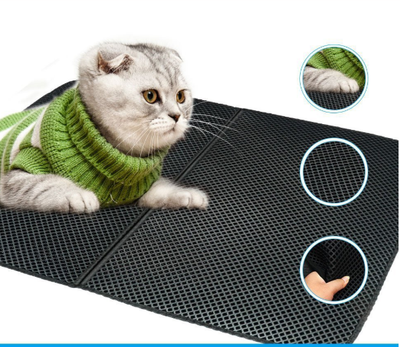 Tapete Atrapador de Arena para Gatos de Doble Capa EVA Impermeable - Image 5