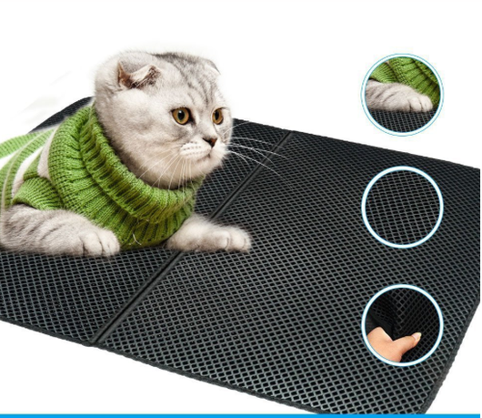 Tapete Atrapador de Arena para Gatos de Doble Capa EVA Impermeable - Image 5