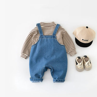 Overol Denim Infantil Estilo Vaquero con Diseño Perrito Cartoon - Image 14