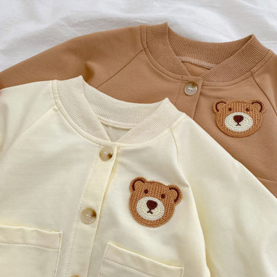 Abrigo Romper con Cuello Tipo Solapa - Diseño Osito para Bebé - Image 9