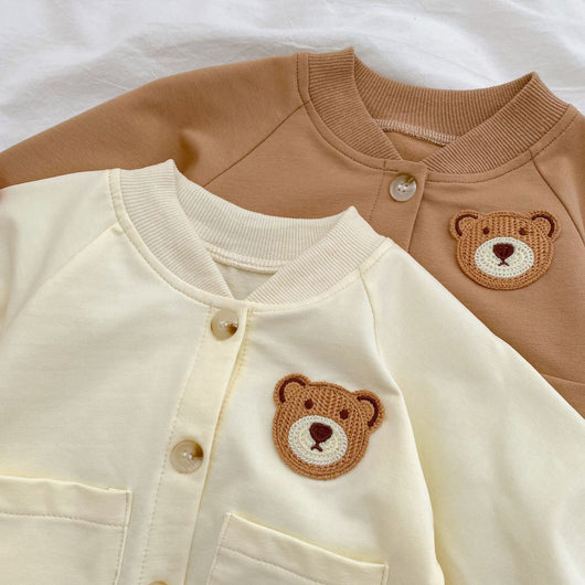 Abrigo Romper con Cuello Tipo Solapa - Diseño Osito para Bebé - Image 9