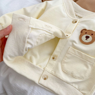 Abrigo Romper con Cuello Tipo Solapa - Diseño Osito para Bebé - Image 10