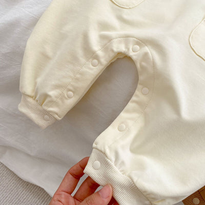Abrigo Romper con Cuello Tipo Solapa - Diseño Osito para Bebé - Image 11