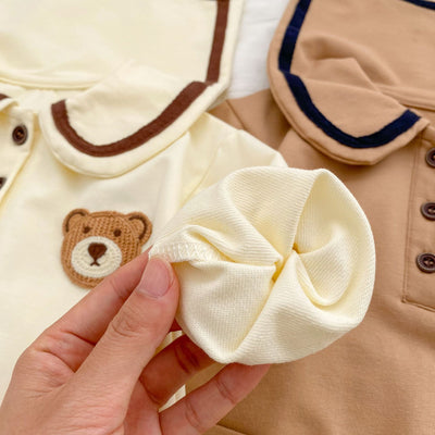Abrigo Romper con Cuello Tipo Solapa - Diseño Osito para Bebé - Image 13