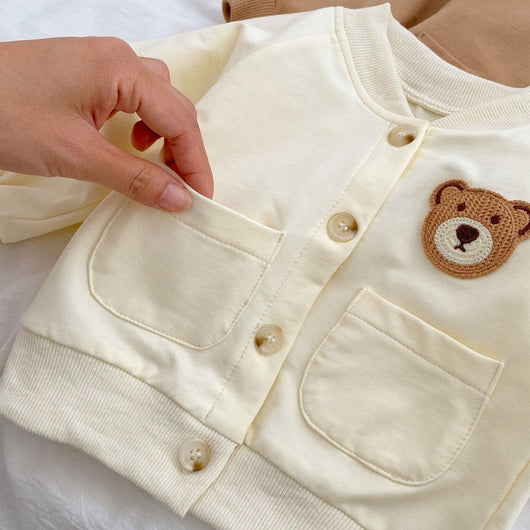 Abrigo Romper con Cuello Tipo Solapa - Diseño Osito para Bebé - Image 15