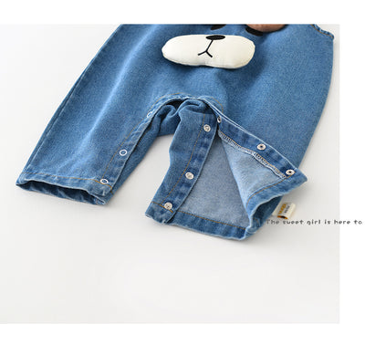 Overol Denim Infantil Estilo Vaquero con Diseño Perrito Cartoon - Image 19