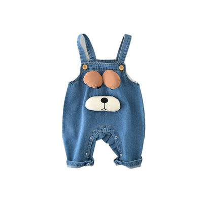 Overol Denim Infantil Estilo Vaquero con Diseño Perrito Cartoon - Image 22